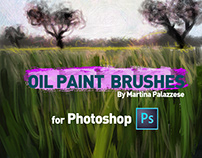 Oil Paint Brushes for Photoshop (FREE)
