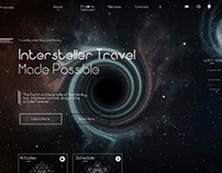 Interstellar Travel Mock Webpage