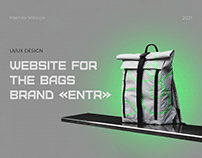 Ecommerce project. Web site for bags brand ENTR.