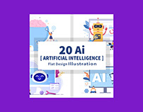 Artificial Intelligence Vector Illustrations