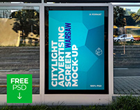 Free Warsaw Outdoor Citylight Ad Screen Mock-Up 3 v1
