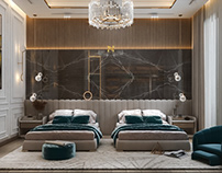 Luxury twins Bedroom design in kSA