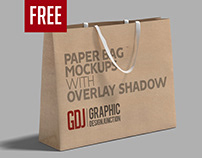 Free Paper Shopping Bag Mockup PSD Templates