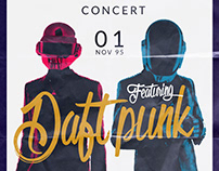 Daft Punk Styled Concert Poster
