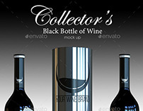 FREE Collector's Black Bottle of Wine mock up