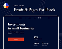 Potok. Product pages & style