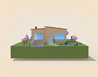 3D isometric house