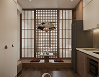 Japanese interior design for studio Vinhomes Ocean Park