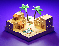 3D Desert Oasis