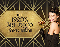 The 1920’s Art Deco Fonts Bundle