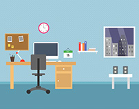 Designer's room animation