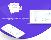 Landing page for SaaS CRM