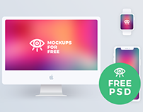 Apple Product / Free PSD Mock up