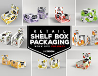 Mockup Template: Retail Shelf Box Packaging Vol 02
