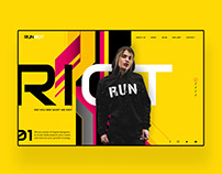 Run Riot Digital Agency Website Landing Concept