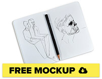Free Sketchbook mockup