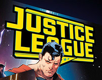 Justice League logotype with exploration