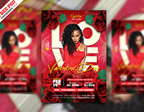 Beautiful Valentines Day Flyer Design PSD