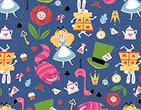 Alice in Wonderland Pattern Design