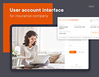 User Account Interface for insurance company