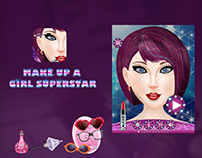 Make Up A Girl Superstar Mobile Game Promo Graphic