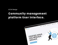 Community management platform User interface.