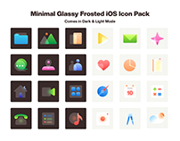 Minimal Glassy Frosted iOS Icon Pack