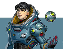 Character design / Blue Space Suit