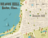 Boston Map, Beacon Hill