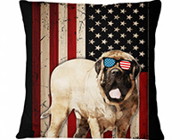 Patriotic Mastiff Sunglasses American Flag Dog Breeds