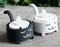 3D printed Cat Tea Light