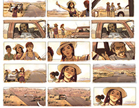 Storyboard Illustration for film, television and gaming