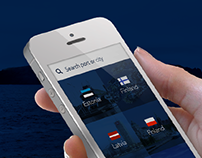 SeaPorts mobile app and landing page design