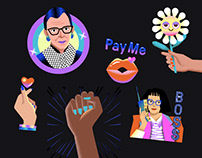 Animated stickers // Women's History Month