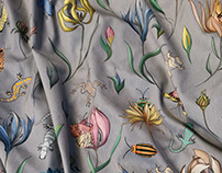 Flower garden - Textile design