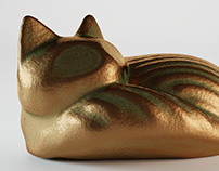CAT STATUE (photogrammetry and digital reconstruction)