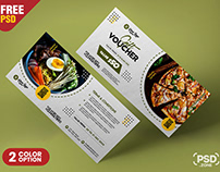 Premium Creative Food Gift Voucher Design Templates PSD