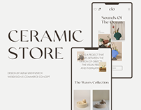 CLO ceramic store web design concept