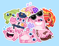 NICK WALLOW PIG - Telegram animated stickers