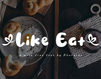 Like Eat free font for commercial use