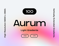 100 Aurum Light Gradients - PNG & JPG