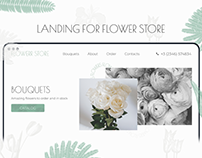 Landing page for flower store