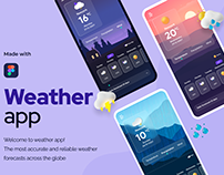 Weather forecast app design | UI UX Kit