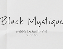 Black mystique Quotable Handwritten font
