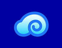 Cloud + Spiral Logo Design