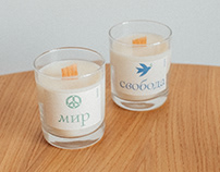 Freedom. Peace. Love / candle collection