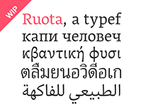 Ruota – Multi-script super family typeface