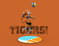 Eczacibasi SK Volleyball Team Mascot "Tiger"