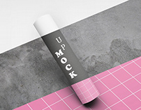 A4 Rolled Mockup Free Download