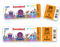 Zomaland by Zomato tickets design concept